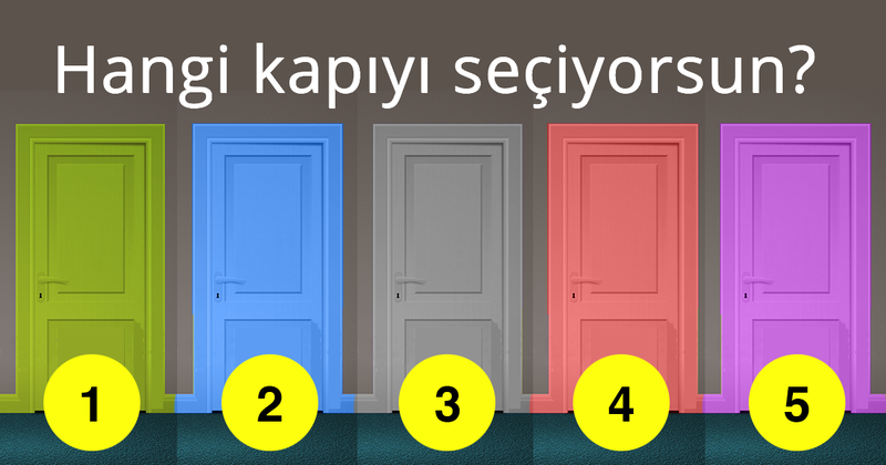 BU KAPILARIN ÖNÜNDE DURDUĞUNU DÜŞÜN. HANGİ RENGİ VE HANGİ KAPIYI SEÇERSİN?