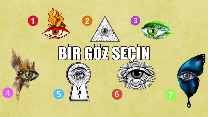 BİR GÖZ SEÇİN  BİLİNMEYEN YÖNLERİNİZİ ORTAYA ÇIKARSIN