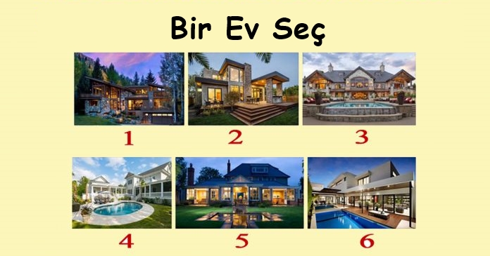 Yaşamak İstediğin Bir Evi Seç Ve Karakter Özelliklerini Öğren